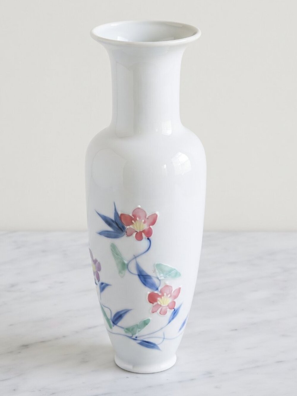 VTG Japanese Milk Glass Floral Vase – Apex Quality Japan MCM Statement Piece 11"